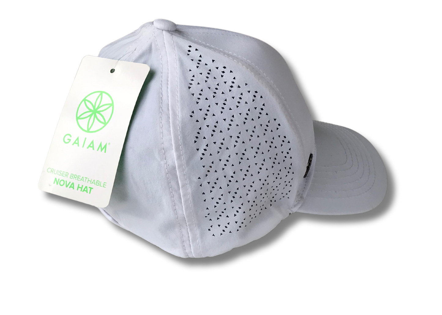 Baseball Hat - White Athletic Breathable Gaiam Nova Hat NWT