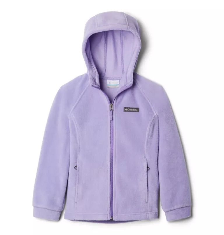 Columbia Girls' S Light Purple Benton Springs II Hooded Fleece Zip Jacket