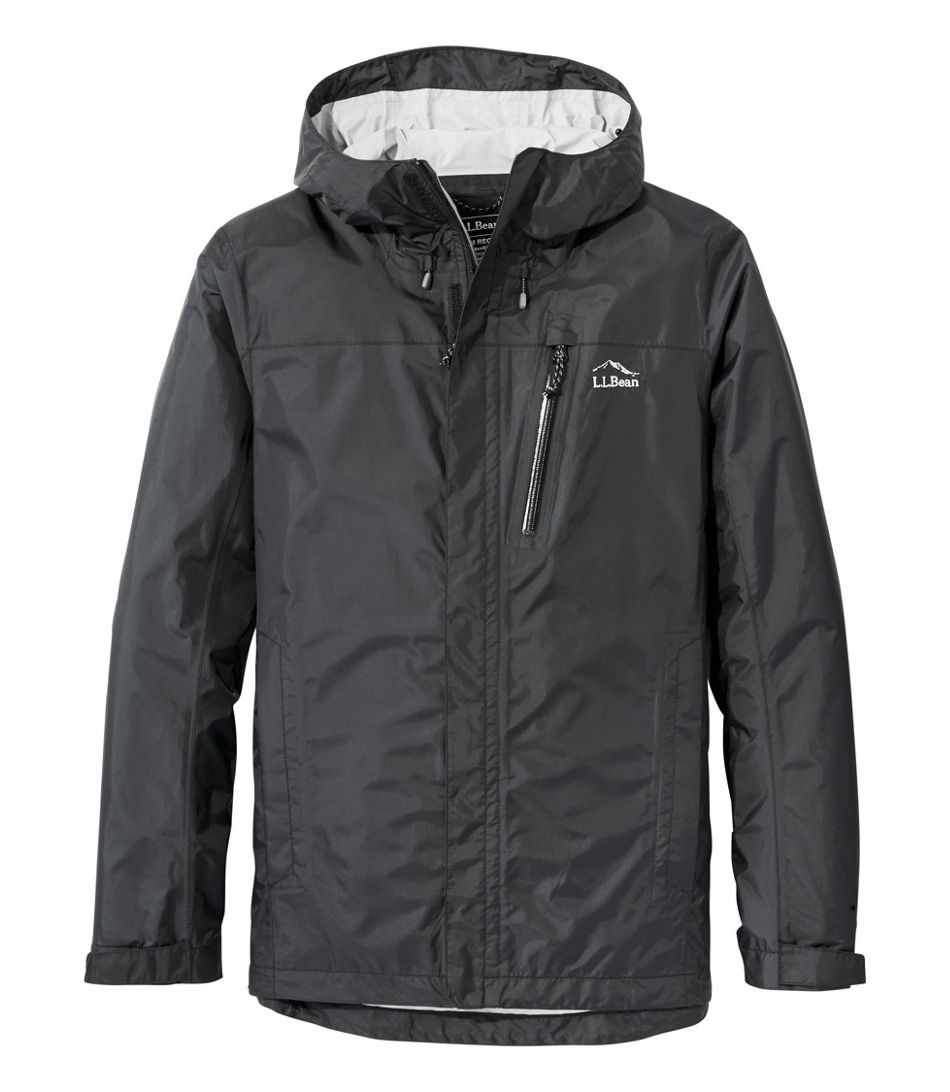 L.L.Bean Men's Trail Model Rain Jacket Black XL