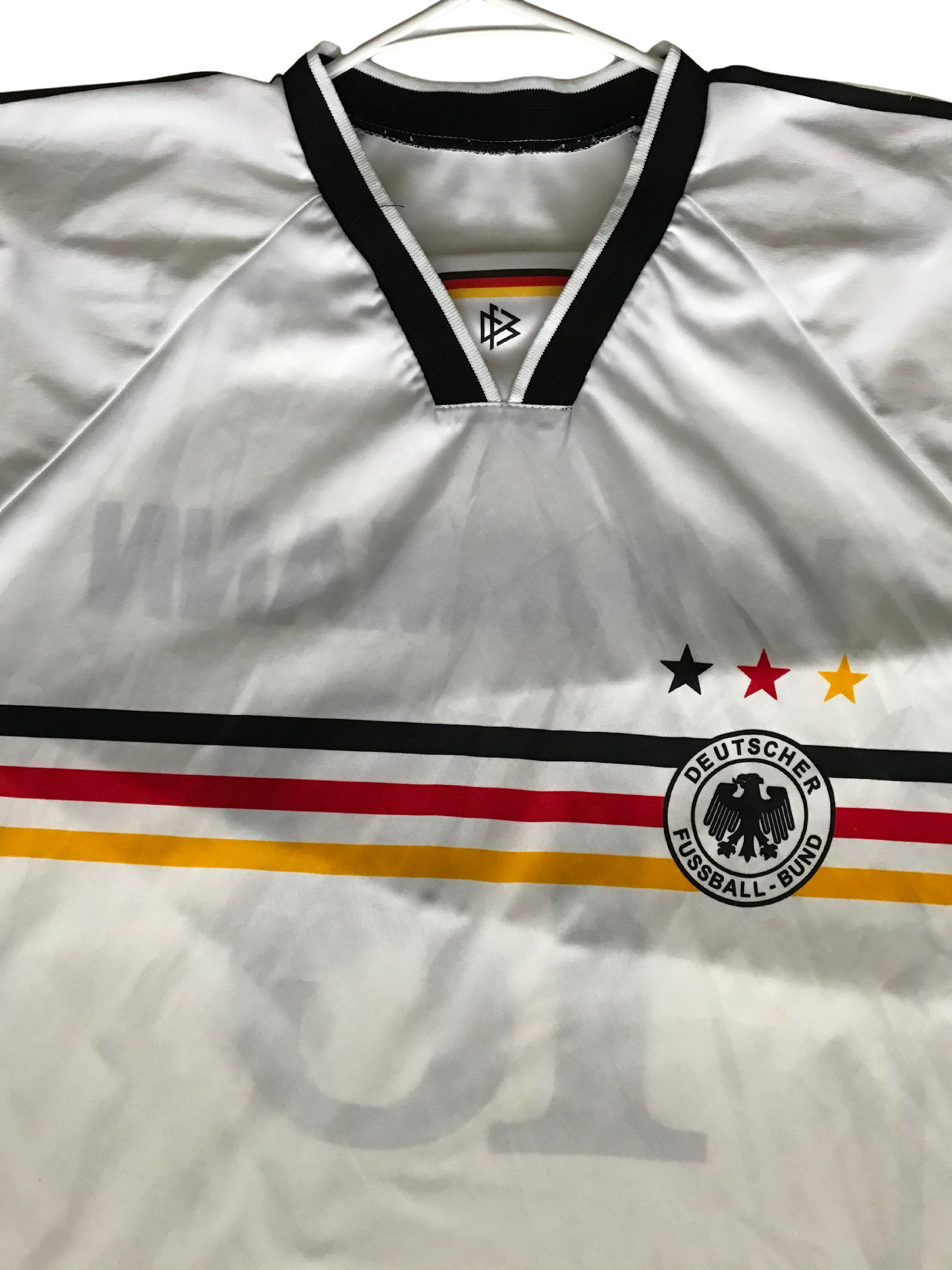 Large Deutscher Fussball Bund White Soccer Jersey