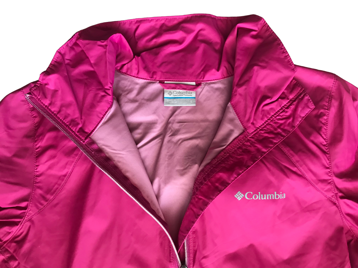 Columbia Women's Small Pink Rain Zip Jacket