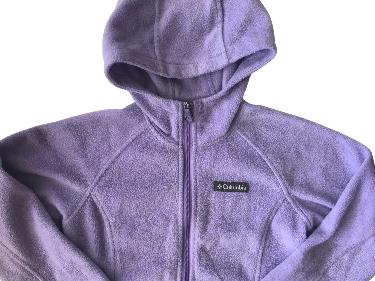 Columbia Girls' S Light Purple Benton Springs II Hooded Fleece Zip Jacket