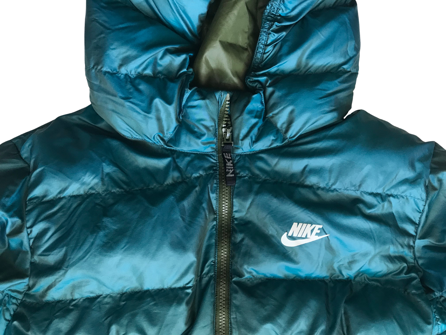 Nike Sportswear Big Kids' (Girls') Large Synthetic-Fill Hooded Jacket in Green