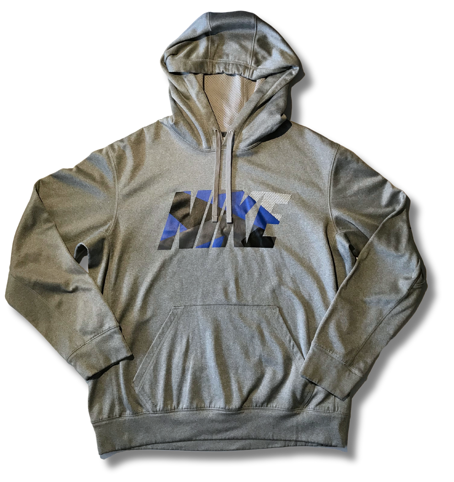 Nike Men's Therma Fit Grey Pullover Hoodie Medium