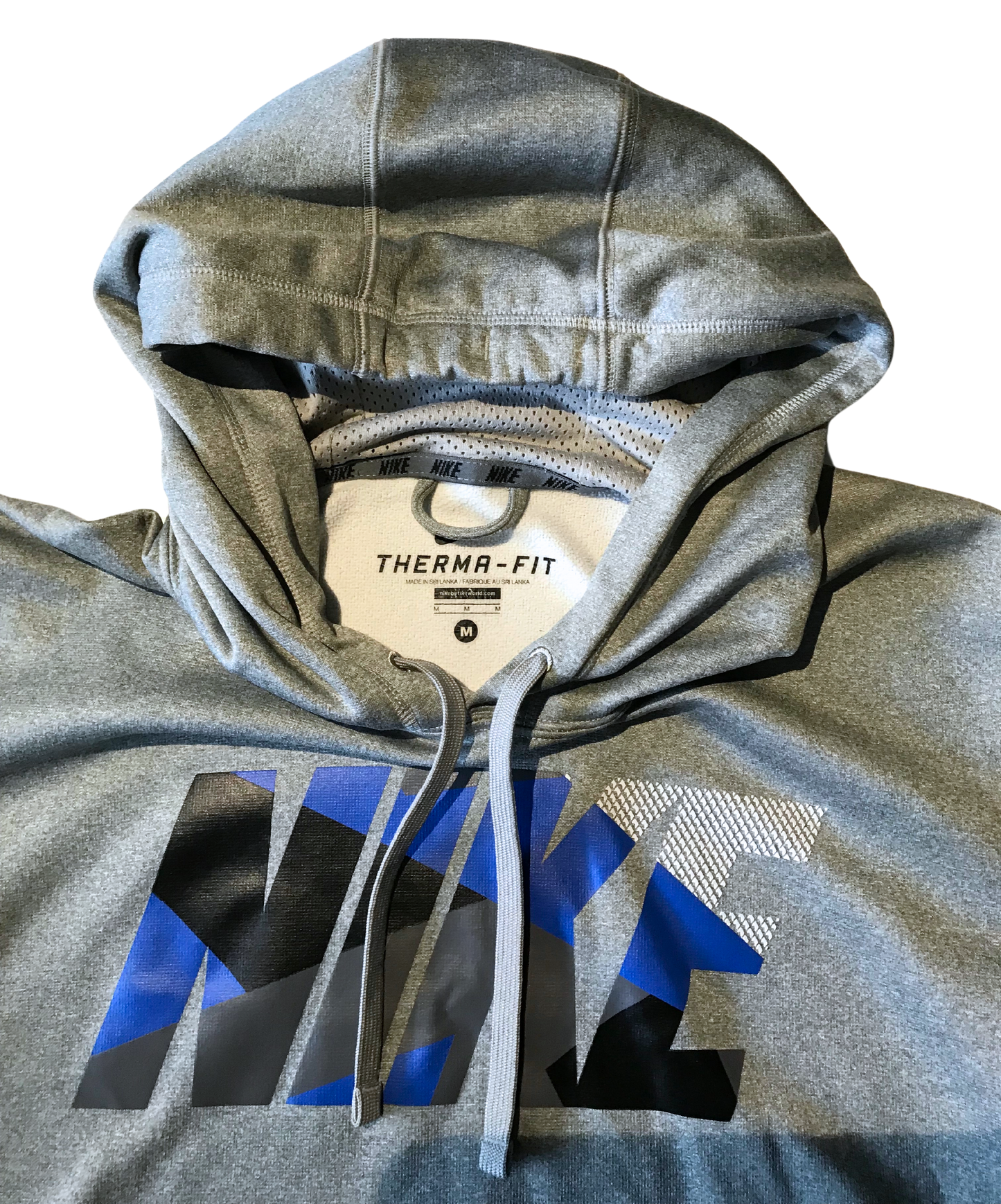 Nike Men's Therma Fit Grey Pullover Hoodie Medium